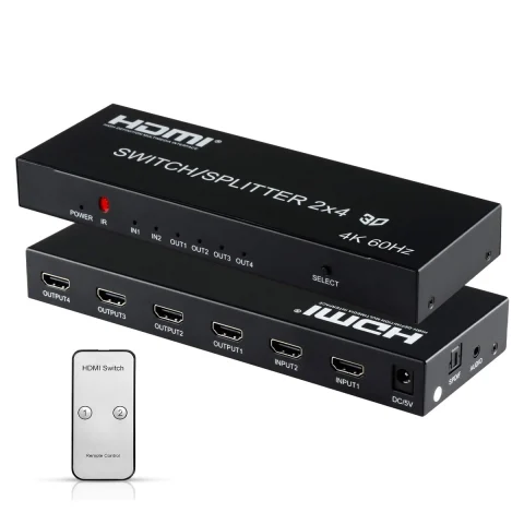 Bộ gộp chia HDMI Splitter 2x4 2 vào 4 ra chất lượng cao