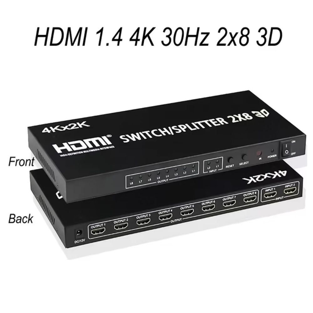 Bộ gộp chia HDMI Splitter 2x8 2 vào 8 ra (1)