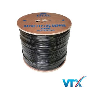 Cáp mạng HDPRO Cat5e FTP + 2C OUTDOOR