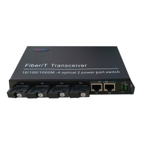 Converter quang 4 sợi HDTec + 2 cổng RJ45 10/100M 25km