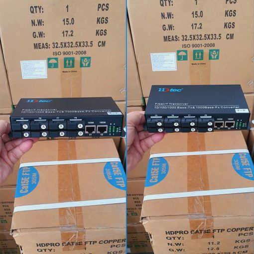 Converter quang 8 sợi HDTec 6A-2B + 2 cổng RJ45 10100M (1)