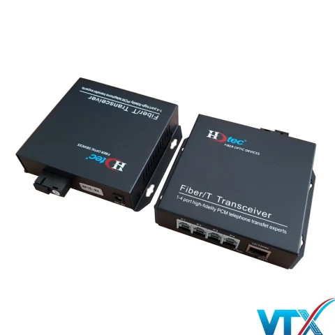 Bộ chuyển đổi quang sang RJ11/RJ12 HDTec 4 Port