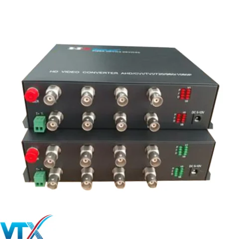 Video HD Converter quang 8 kênh HDTec + RS485