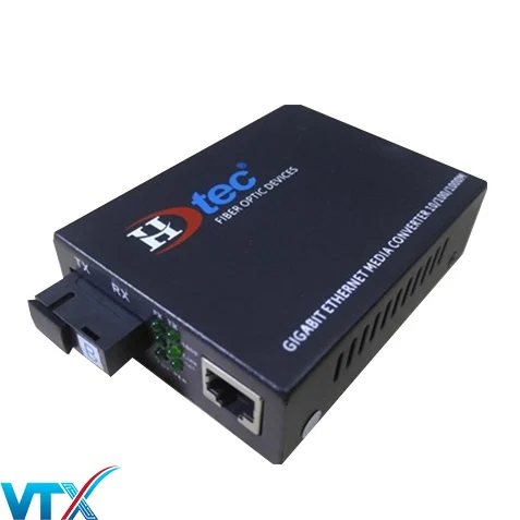 Bộ chuyển đổi quang điện HDTec 100M hoặc 1000M + 1 cổng RJ45