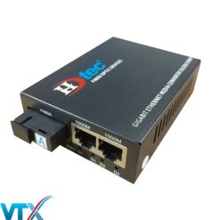 Bộ chuyển đổi quang điện HDTec + 2 cổng RJ45 10/100/1000M