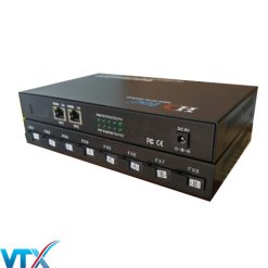 Converter quang 8 cổng SC HDTec Gigabit + 2 cổng RJ45