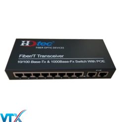 Switch mạng PoE HDTec 8 port 10/100Mbps + 2 port RJ45