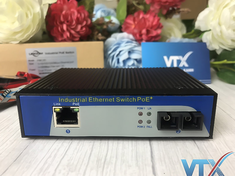 Switch Media PoE 1Port 101001000M Base-T(X)+1Cổng 1000Base-FX PIMC201_3