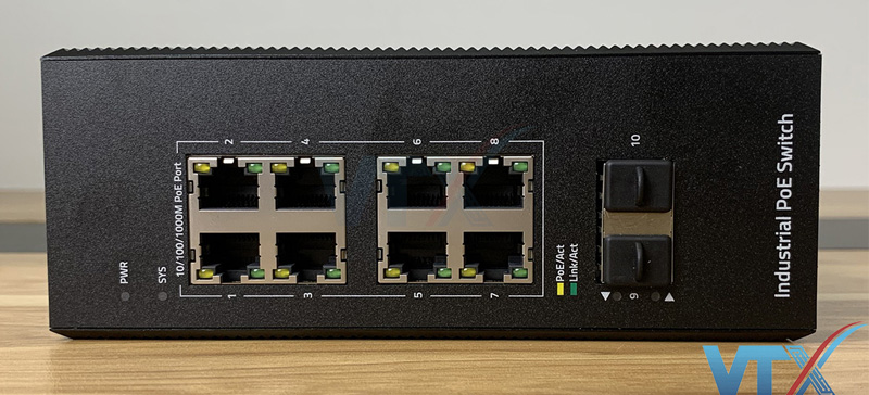 Switch PoE Công Nghiệp PIES1010-2C-8P