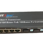 Converter Quang HDTEC 2 SC + 4 RJ45 SM 10/100Mbps