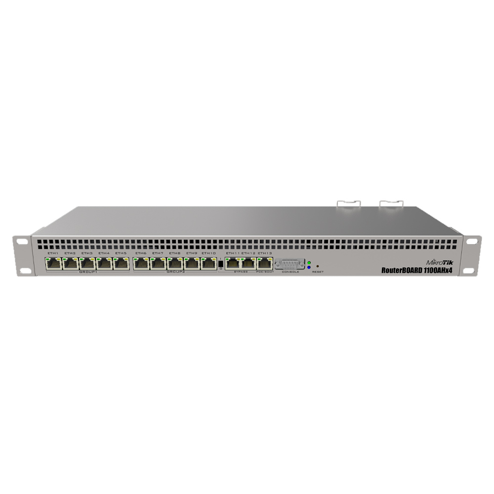 Powerful 1U rackmount router Mikrotik RB1100AHx4
