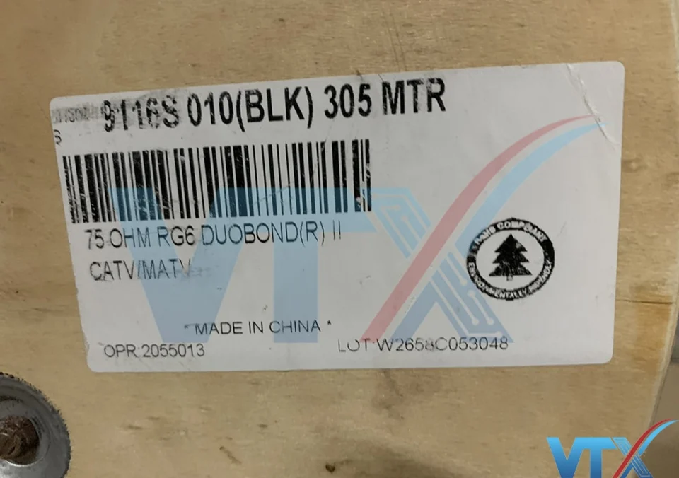 Cáp đồng trục Belden RG6 chính hãng | PN: 9116S