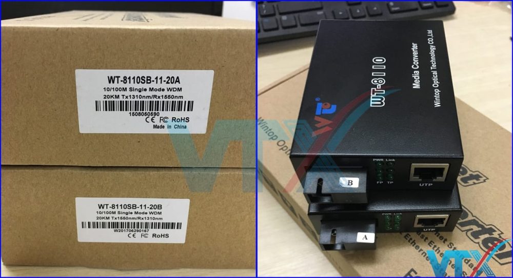 Converter quang Wintop WT-8110GSB-20A/B