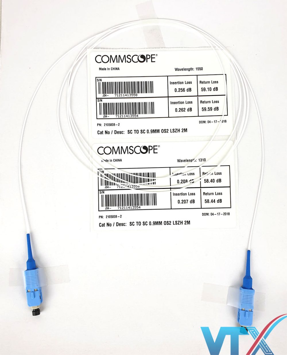 Dây hàn quang Commscope Singlemode SC | PN: 2105008-2