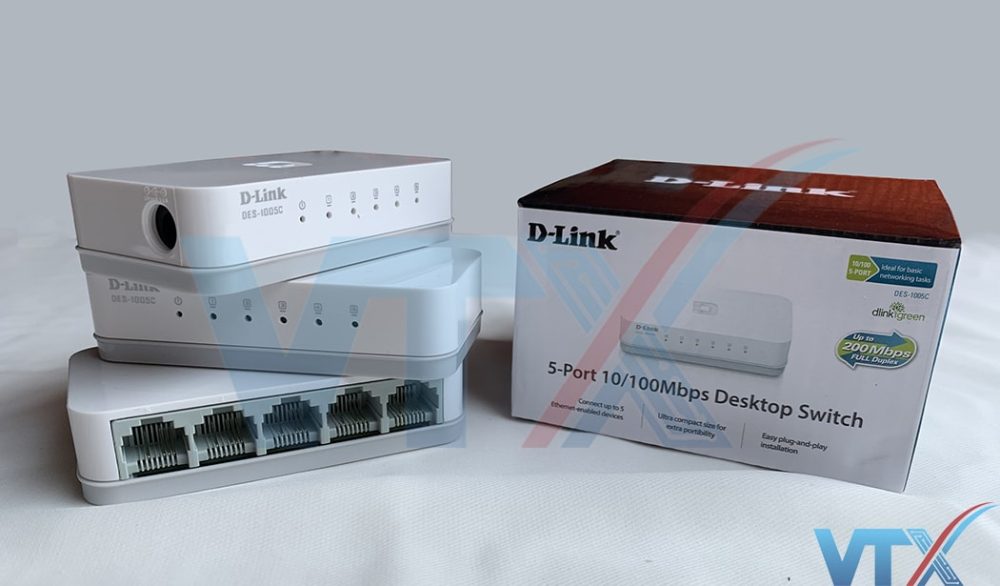 Switch chia mạng D-link 5 cổng DES-1005C