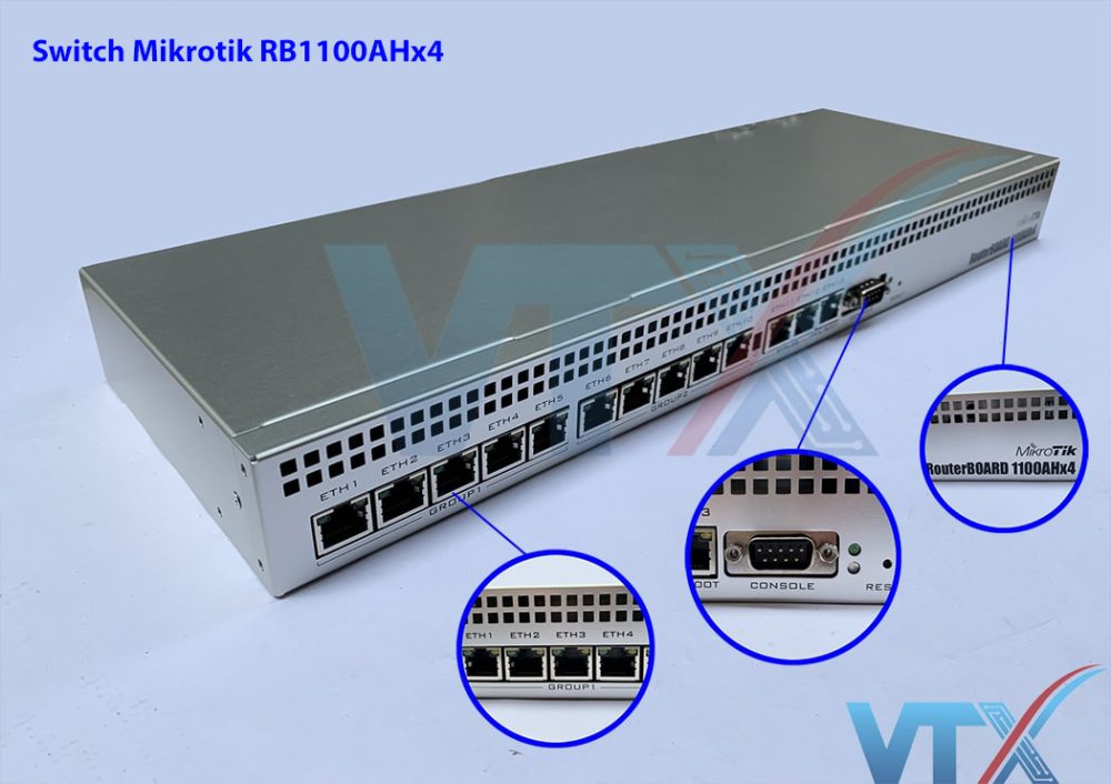 Powerful 1U rackmount router Mikrotik RB1100AHx4