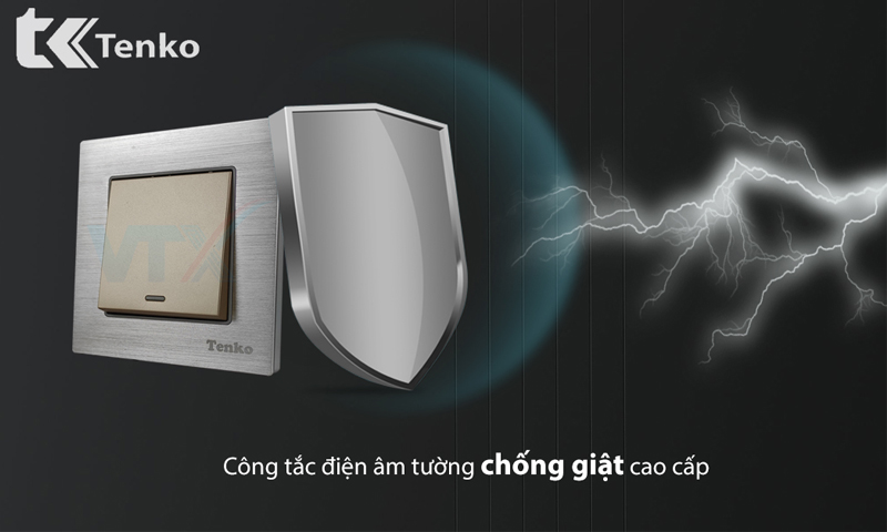 Công tắc - Ổ cắm âm tường TK-F71 nhôm phay xước_3