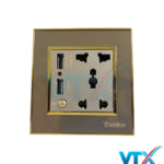 Ổ cắm âm tường + USB Tenko TK-F66-B9-45