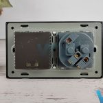 Ổ cắm âm tường Tenko TK-F71-B-108 chuẩn Đức kèm USB_3