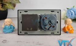 Ổ cắm âm tường Tenko TK-F71-B-108 chuẩn Đức kèm USB_3