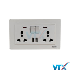 Ổ cắm công tắc điện đa năng âm tường TENKO TK-TT-126