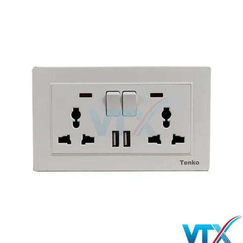 Ổ cắm công tắc điện đa năng âm tường TENKO TK-TT-126