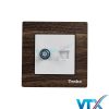 Ổ cắm cáp đồng trục và mạng âm tường Tenko TK-F71-A-51