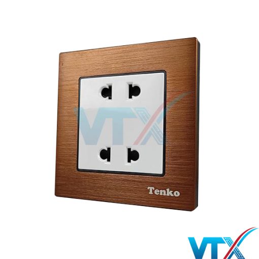 ổ cắm âm tường Tenko TK-F71 nhôm phay xước