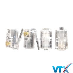 Hạt đầu bấm RJ9 4 chân đồng China