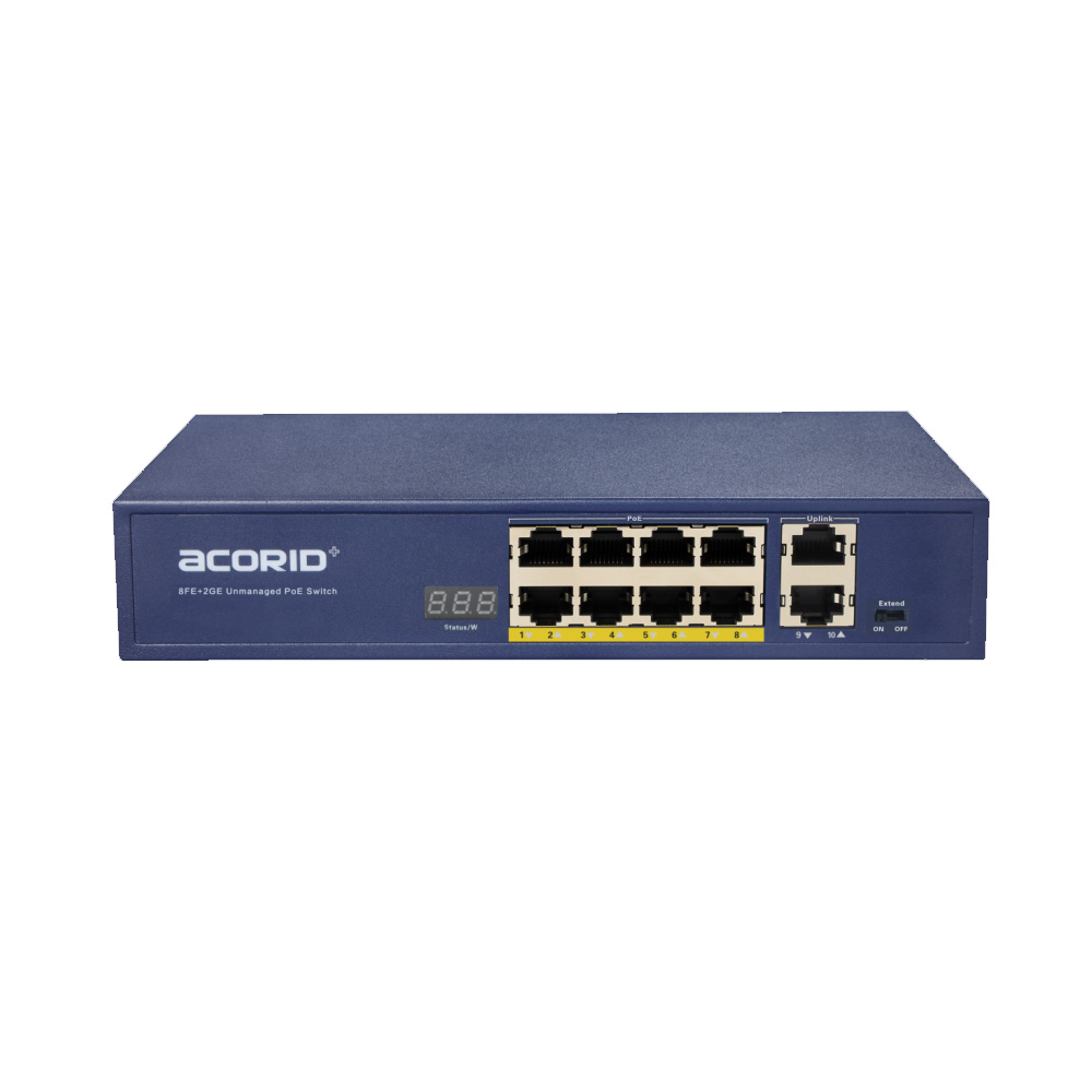 Switch chia mạng PoE Acorid LS1708P2G - 8 port PoE x 2 port Uplink
