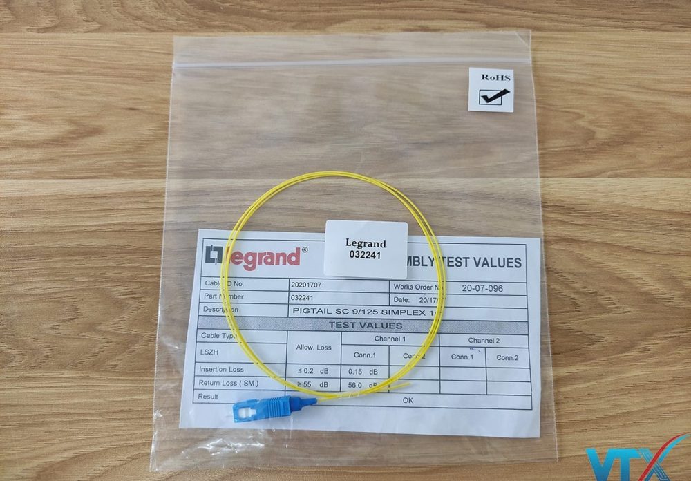 Dây hàn quang LCS3 Singlemode SC 1m Legrand | PN: 032241