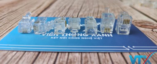 Hạt đầu bấm RJ9 4 chân đồng China