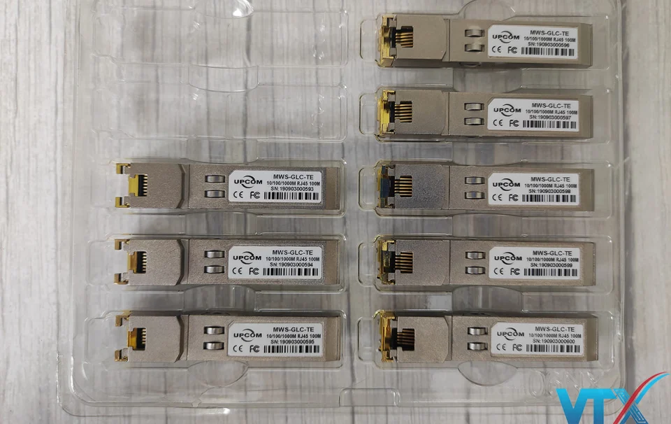 Module quang Upcom cổng đồng RJ45 PN: MWS-GLC-TE