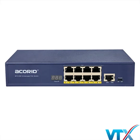 Switch Acorid PoE 8 port PoE x 1 port Uplink PN: LS1708P1E