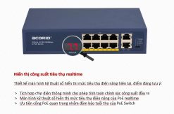 Switch chia mạng PoE Acorid LS1708P2G - 8 port PoE x 2 port Uplink
