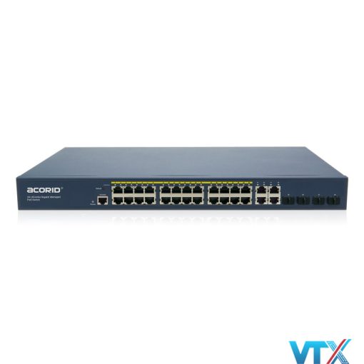 Switch quản lý PoE Acorid 24 BASE-T PoE port + 4 GE + 4 SFP PN: GLS7700-24P4C