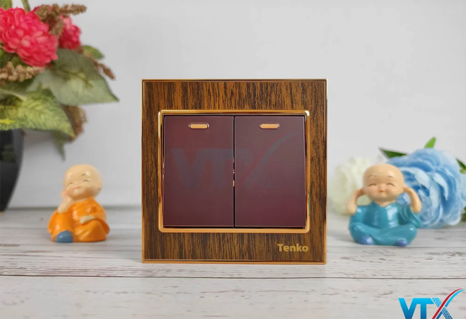 Công tắc âm tường 2 công tắc Tenko TK-F71-A-02