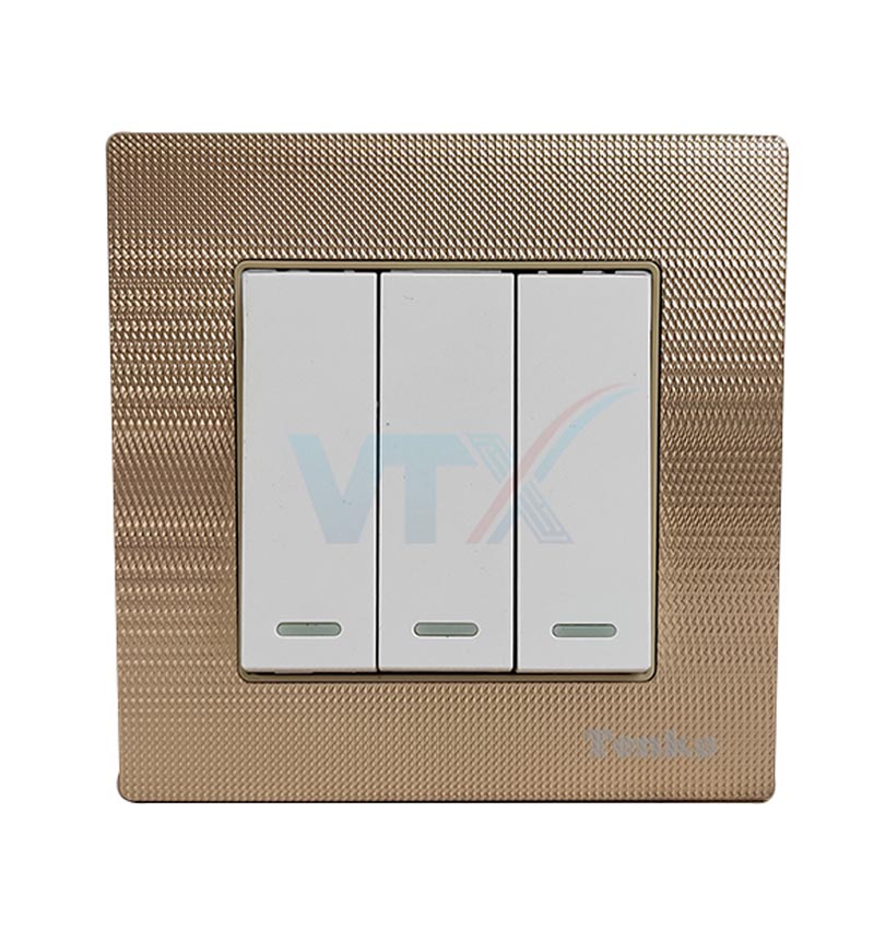 Công tắc âm tường 3 công tắc Tenko TK-F71-C-03