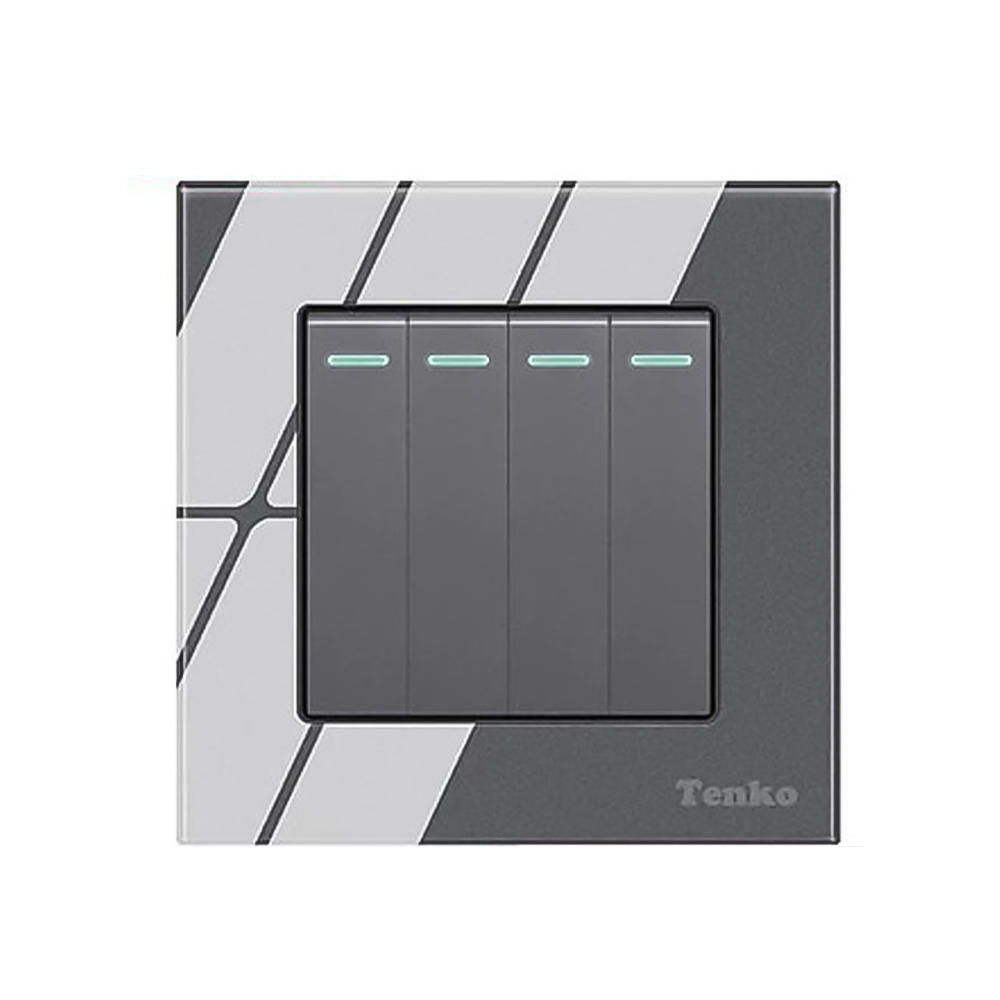 Công tắc âm tường Tenko 4 công tắc TK-F71-D-04