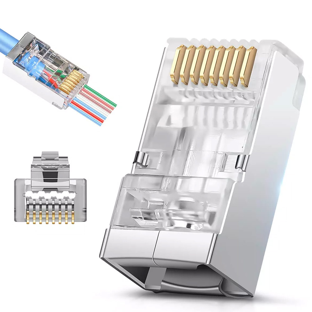 Hạt mạng STP Cat6A cho cáp 22-23 AWG