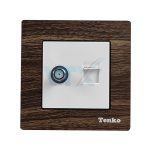 Ổ cắm cáp đồng trục và mạng âm tường Tenko TK-F71-A-51-2