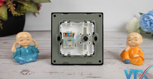 Ổ cắm cáp đồng trục và mạng âm tường Tenko TK-F71-A-51-2