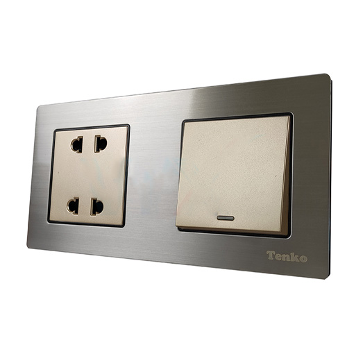 Ổ cắm công tắc âm tường 2 Module Tenko TK-HT2N
