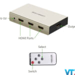 Bộ gộp HDMI 3 vào 1 ra hỗ trợ 3D 4K Ugreen cao cấp PN: 40278