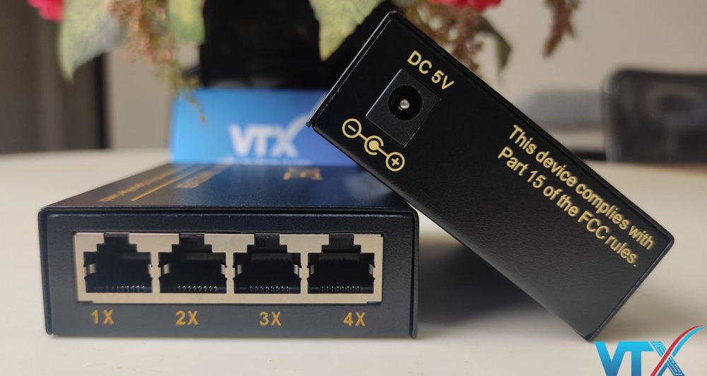 Media converter quang 1 vào 4 ra 10/100Mbps OYEL PN: EL-1001A/B
