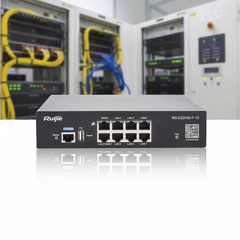 Các cổng kêt nối của Gateway tích hợp cổng PoE RUIJIE RG-EG2100-P V2