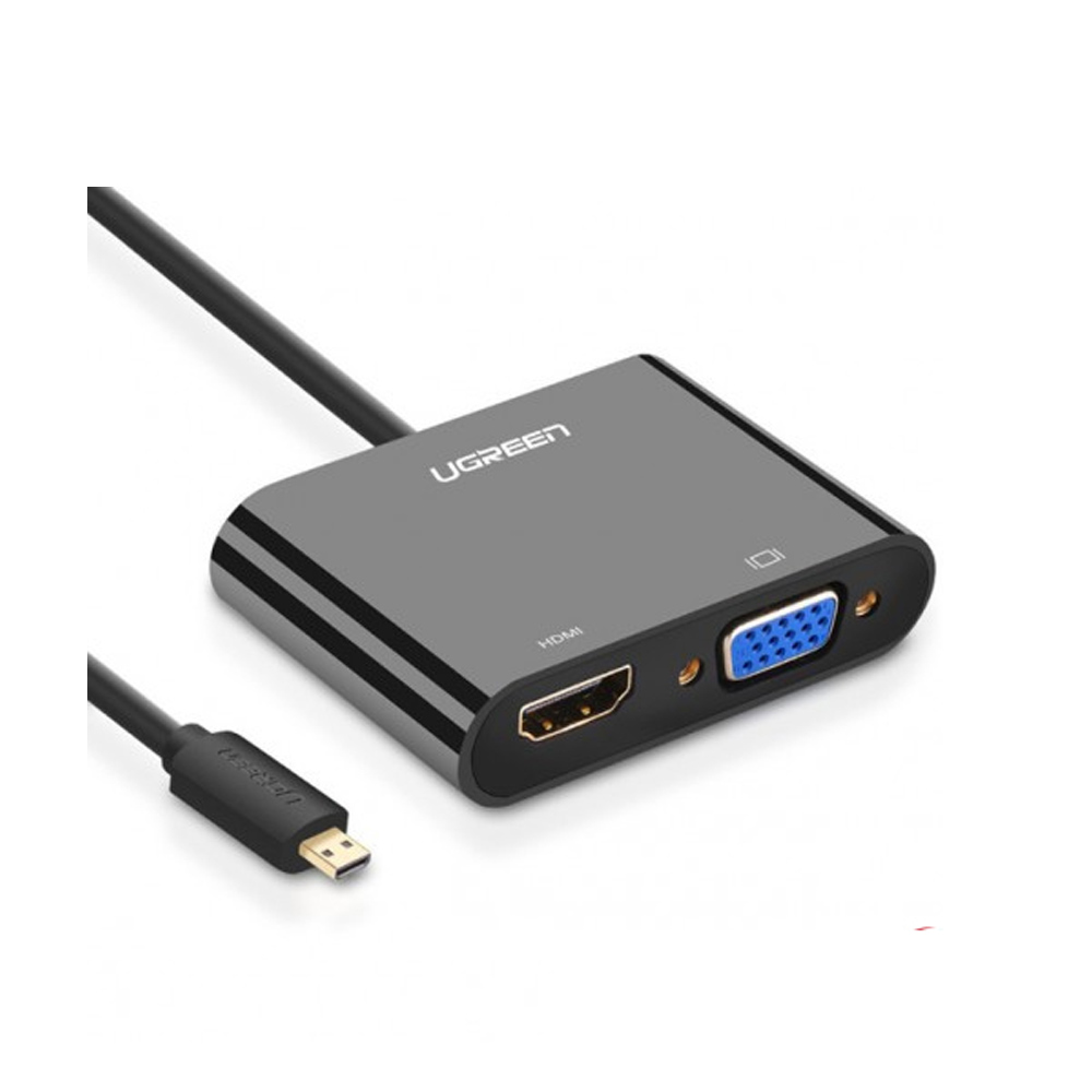 Cáp chuyển đổi Micro HDMI to VGA và HDMI + Audio Ugreen PN 30355