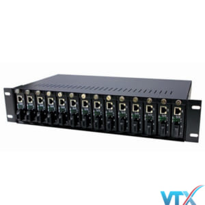 Bộ khung nguồn tập trung converter quang 14 cổng Upcom MW-R14