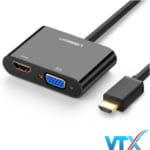 Cáp chuyển đổi HDMI to VGA & HDMI chính hãng Ugreen PN: 40744