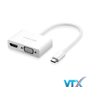 Cáp chuyển đổi USB type C to HDMI/VGA Ugreen 30843